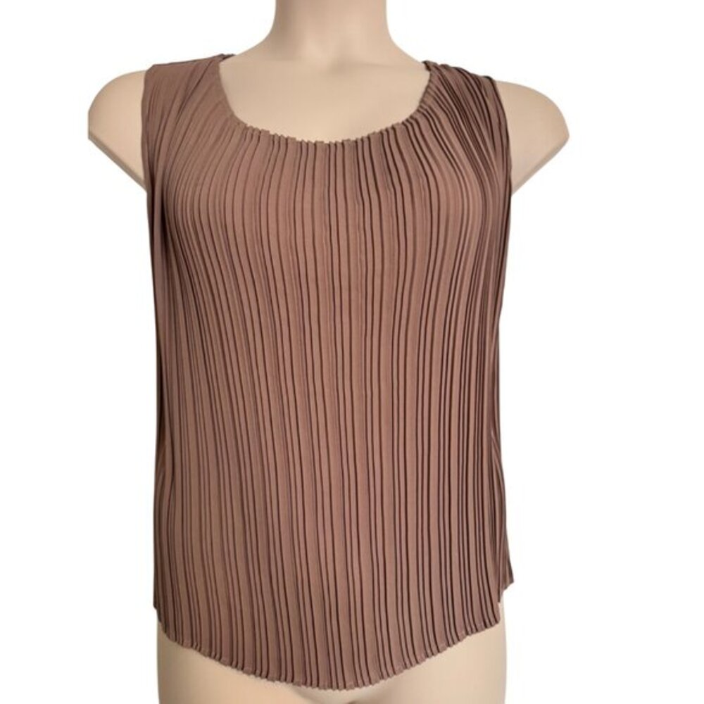 Joie Crinkle Tank Size large Cami NWT Tank Nordstroms Brand $89 Clay Brown